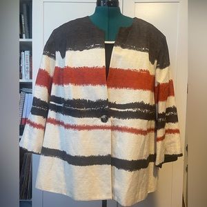 Plus size silk and linen Blazer Jones New York